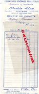 86- POITIERS- RARE FACTURE LIBRAIRIE ADAM- PAPETERIE IMPRIMERIE- 1961  VIENNE- FOURNITURES POUR ECOLE - Stamperia & Cartoleria