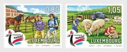 Luxemburg 2019  TOURISME SHEEP HORSES  TOERISME SCHAPEN PAARDEN  SET VAN 2                             Postfris/mnh/neuf - Neufs