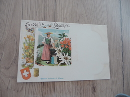 CPA Suisse Litho Précurseur Pub Souvenir De Lucerne Traces D'album - Luzern