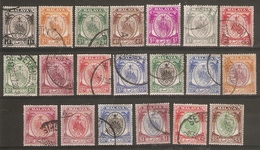 MALAYA - NEGRI SEMBILAN 1949 - 1953 SET OF 20 STAMPS SG 42/62 FINE USED Cat £160 - Negri Sembilan