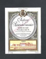 CHATEAU  RAUZAN -  GASSIES - MARGAUX  - 1983 -  WIJNETIKET  (VE 011) - Bordeaux