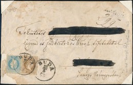 1869 3. Súlyfokozatú, Sérült, Több Helyen Javított Levél 10kr + 15kr Bérmentesítéssel / 3rd Weight Class Cover, Demaged, - Andere & Zonder Classificatie