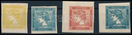 (*) * 1851 Hírlapbélyeg 4 Db újnyomat - Altri & Non Classificati