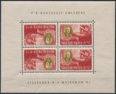 * 1947 Roosevelt 8f Fordított Képállású Kisív (törések / Creases) - Other & Unclassified