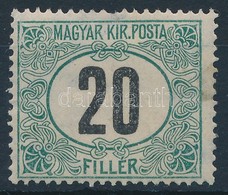 ** 1905 Zöldportó 'B' 20f (17.000) (felül Foghiány / Missing Perf. Above) - Other & Unclassified