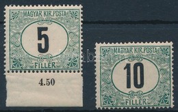 ** 1905 Zöldportó 'B' 5f ívszéli + 10f (12.000) - Other & Unclassified