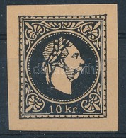 (*) 1867 10kr Fekete Próbanyomat Sárga Papíron - Autres & Non Classés