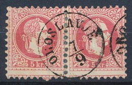 O 1867 Bélyegragasztóval Megerősített 2 X 5kr Képbe Fogazva 'OROSLAVJE' - Sonstige & Ohne Zuordnung