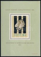 ** 1961 Liszt Ferenc (I.) Vágott Blokk (6.000) - Andere & Zonder Classificatie