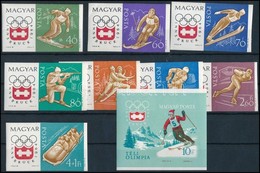 ** 1963 Téli Olimpia (II.) - Innsbruck Vágott Sor + Vágott Blokk (8.500) - Autres & Non Classés