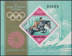** 1972 Olimpia (IV.) - München Vágott Blokk (4.000) (nagy Betapadás) - Andere & Zonder Classificatie