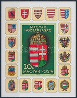 ** 1990 A Magyar Köztársaság Címere (I.) Vágott Blokk (7.000) - Andere & Zonder Classificatie