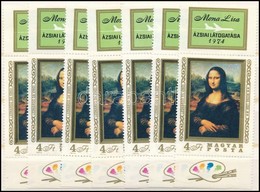 ** 1974 10 Db Mona Lisa Bélyeg Felső Szelvénnyel (12.000) - Andere & Zonder Classificatie