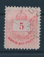 O 1874 5kr Látványos Lemezkitöréssel, 11 1/2 Fogazással (ex Lovász) - Other & Unclassified