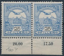 ** * 1909 Turul 25f ívszéli Pár, 1 Bélyeg Falcos (5.400) - Other & Unclassified