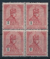 ** 1913 Turul 1K Négyestömb (5.600) - Other & Unclassified