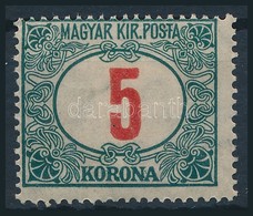 * 1915 Pirosszámú Portó 5K, Lemezhibák A MAGYAR KIR. POSTA Feliratban - Andere & Zonder Classificatie