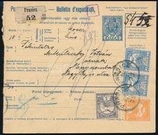 1908 Csomagszállító Prasiczról (Felvidék, Nyitra Megye) Nagyszombatra / Parcel Card - Andere & Zonder Classificatie