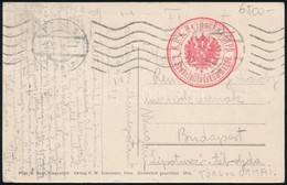 1916 Képeslap Haditengerészeti Postával / Navy Mail Postcard 'K.U.K. MATROSENKORPS / I. Seebataillonskommando.' + 'POLA' - Andere & Zonder Classificatie