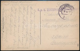 1917 Tábori Posta Képeslap / Field Postcard 'K.u.k. DONAUFLOTTILLENKOMMANDO' + 'EP 348' - Autres & Non Classés