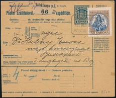 1922 Csomagszállító TELEKTANYA Postaügynökségi Bélyegzéssel / Parcel Card With Postal Agency Postmark - Andere & Zonder Classificatie