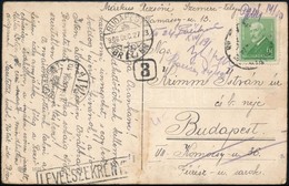 1936 Képeslap 6f Arcképek Bélyeggel Alulbérmentesített Képeslap 3f Portóbélyegzővel ,,LEVÉLSZEKRÉNYBŐL' Bélyegzéssel - Other & Unclassified