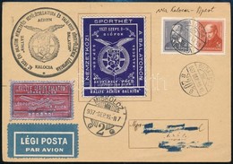 1937 Légi Levelezőlap Kalocsa-Budapest-Miskolc útvonalon, Levélzárókkal / Airmail Postcard - Altri & Non Classificati