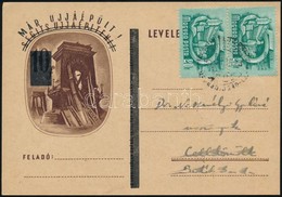 1950 Lánchíd Képes Levelezőlap 'MÁR ÚJJÁÉPÜLT' Felülnyomással / Postcard With Overprint - Sonstige & Ohne Zuordnung