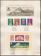 1975 Védjük Európa Műemlékeit Számozott Emléklap Rajta Vertel József Visegrád Rézmetszete Aláírásával + Visegrádi Műemlé - Autres & Non Classés