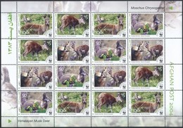 ** 2004 WWF Pézsmaszarvas 4 Sort Tartalmazó Kisív - Other & Unclassified