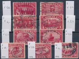 O 1912 9 Db Csomagposta Mi 1-8 + 10 (Mi EUR 103,80) - Sonstige & Ohne Zuordnung