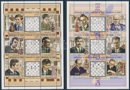 ** 1999 Sakkjátékosok Kisívsor Mi 1899-1916 A + Blokksor Mi 295-296 A (3 Stecklapon) - Sonstige & Ohne Zuordnung