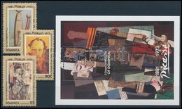 ** 1993 Picasso, Festmény Sor + Blokk,
Picasso, Painting Set + Block
Mi 1711-1713 + Mi 240 - Other & Unclassified
