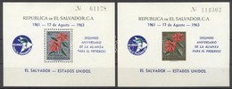 ** 1963 Szövetség A Haladásért Fogazott és Vágott Blokk Mi 16 + Mi 17 - Andere & Zonder Classificatie