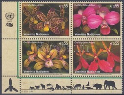 ** 2005 Orchideák ívsarki Négyestömb Mi 435-438 - Other & Unclassified