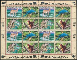 ** 1999 Veszélyeztetett állatok Kisív,
Endangered Species Minisheet
Mi 369-372 - Andere & Zonder Classificatie