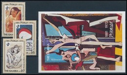 ** 1993 Picasso, Festmény Sor + Blokk,
Picasso, Painting Set + Block
Mi 1750-1752 + Mi 207 - Other & Unclassified