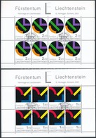 O 2001 Modern Művészet Kisív Sor Mi 1281-1282 Elsőnapi Alkalmi Bélyegzéssel - Andere & Zonder Classificatie