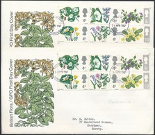 1967 Virág Hatostömbök Mi 446-451 X+y 2 Db FDC-n - Other & Unclassified