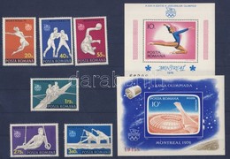 ** 1976 Montreali Olimpia Sor Mi 3350-3355 + Blokk 135-136 - Andere & Zonder Classificatie