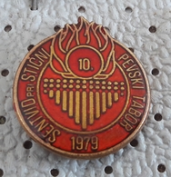 10. Singing Choir Cultural Camp Sentvid Pri Sticni 1979 Musical Instrument Organ Slovenia Pin - Musique