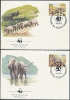 1986 WWF: Ceyloni Elefánt Sor Mi 753-756 4 Db FDC-n - Altri & Non Classificati