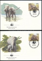 1986 WWF: Ceyloni Elefánt Sor Mi 753-756 4 Db FDC-n - Andere & Zonder Classificatie