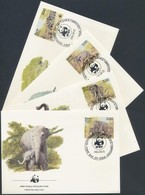 1986 WWF: Elefánt Négyescsík 4 Db FDC-n Mi 753-756 - Andere & Zonder Classificatie