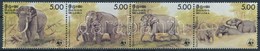 ** 1986 WWF: Elefánt Sor Négyescsíkban Mi 753-756 - Andere & Zonder Classificatie