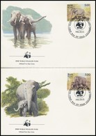 1986 WWF: Elefántok Sor 4 Db FDC-n Mi 753-756 - Altri & Non Classificati