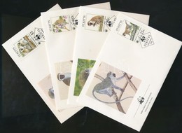 ** 1986 WWF: Majmok Sor Mi 184-187 + 4 Db FDC - Other & Unclassified