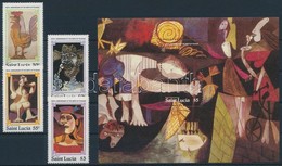 ** 1981 Picasso, Festmények Sor + Blokk,
Picasso, Paintings Set + Block
Mi 538-541 + Mi 28 - Sonstige & Ohne Zuordnung