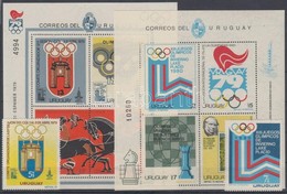 ** 1979 Téli Olimpia, Lake Placid; Nemzetközi Bélyegkiállítás Sor Mi 1522-1523 + Blokkpár 41-42 - Autres & Non Classés