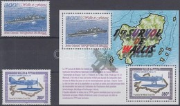 ** 2004 Az Első Repülőgép Wallis Felett Sor Mi 874-875 + Blokk Mi 15 - Other & Unclassified